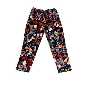 Peanuts Snoopy  Pajama Pants Sports Fleece Blue Charlie Brown Mens Size L Large